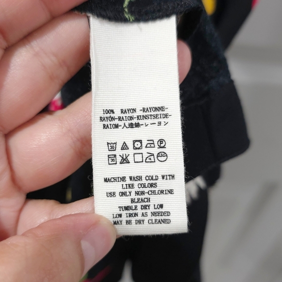 Free People Multicolor Patchwork Striped Floral Short Sleeve V-Neck Dress, 8 - Picture 12 of 15